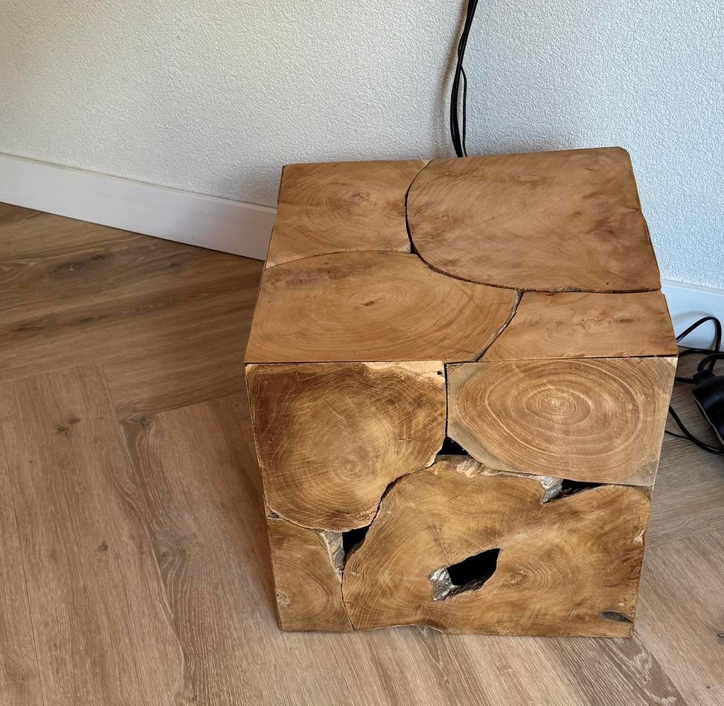 Bijzet tafel, Huis en Inrichting, Tafels | Bijzettafels, 45 tot 60 cm, Minder dan 55 cm, Rond, Ophalen of Verzenden