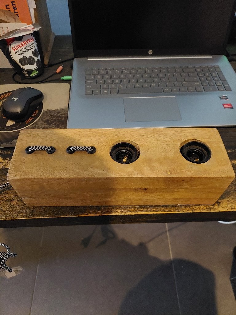 houten blok voor lampen, Ophalen, Nieuw, Hout, E27 (groot)