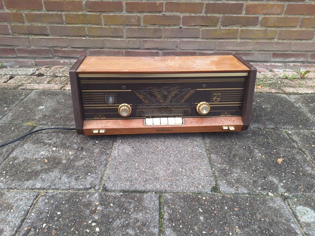 Vintage Philips buizenradio - Werkend en in goede staat, Audio, Tv en Foto, Radio's, Ophalen of Verzenden, Gebruikt, Radio