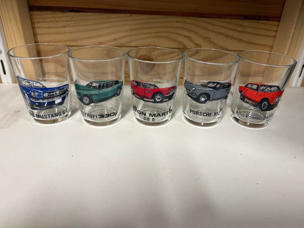 Kinderauto glaasjes - voor de verzamelaar- ongebruikt, Verzamelen, Glas en Borrelglaasjes, Ophalen, Nieuw