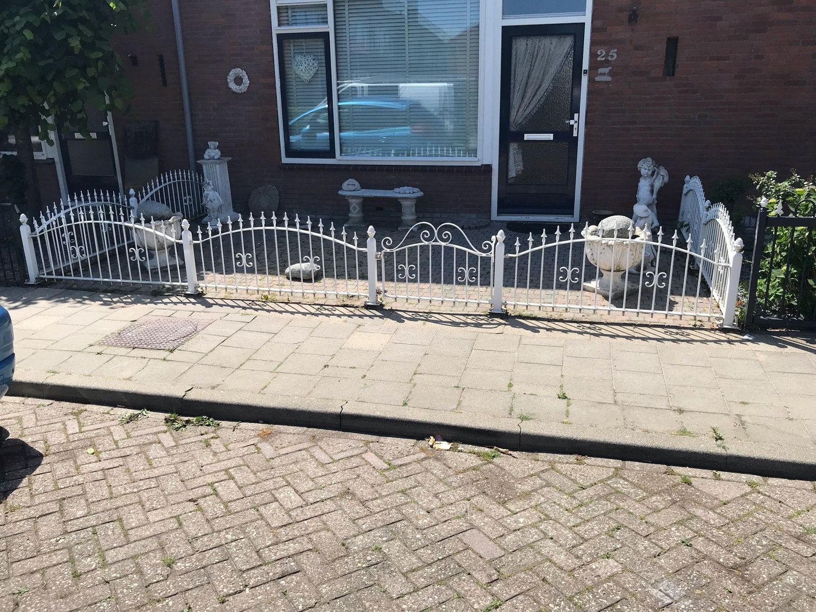 Sierhekje wit, Ophalen, Gebruikt, IJzer, Tuinhek