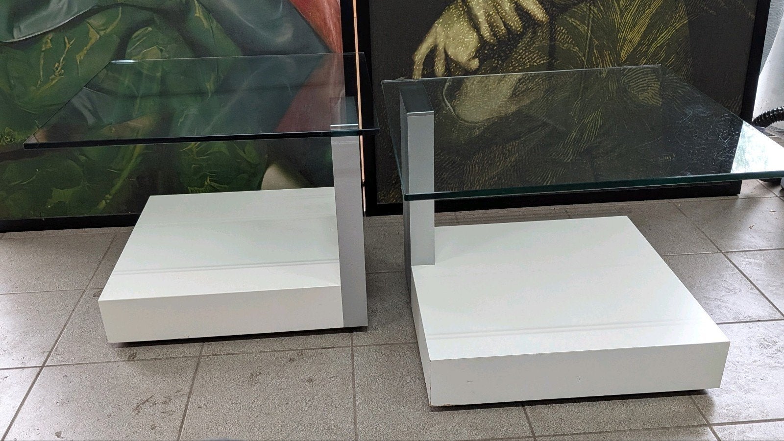 Rolf Benz Design Salontafels | Set van 2 | Glas & Hoogglans, Ophalen, Rolf benz, 50 tot 100 cm, 50 tot 100 cm