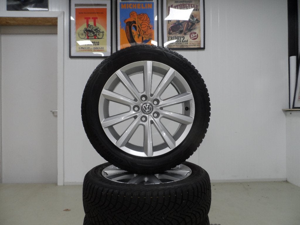 16 inch VW Polo origineel winterbanden set 5x100 top staat, Duitsland, 16 inch, Banden en Velgen, Nieuw