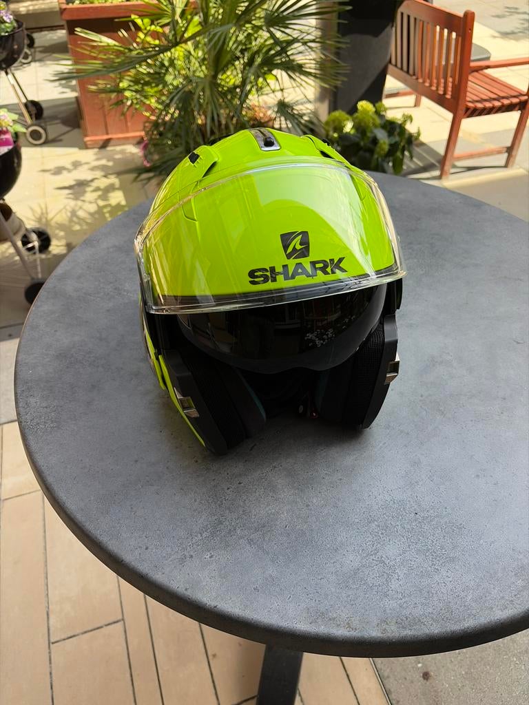 Shark Systeemhelm - Neon Geel, Motoren, Kleding | Motorhelmen, XS, Systeemhelm, Heren, Shark