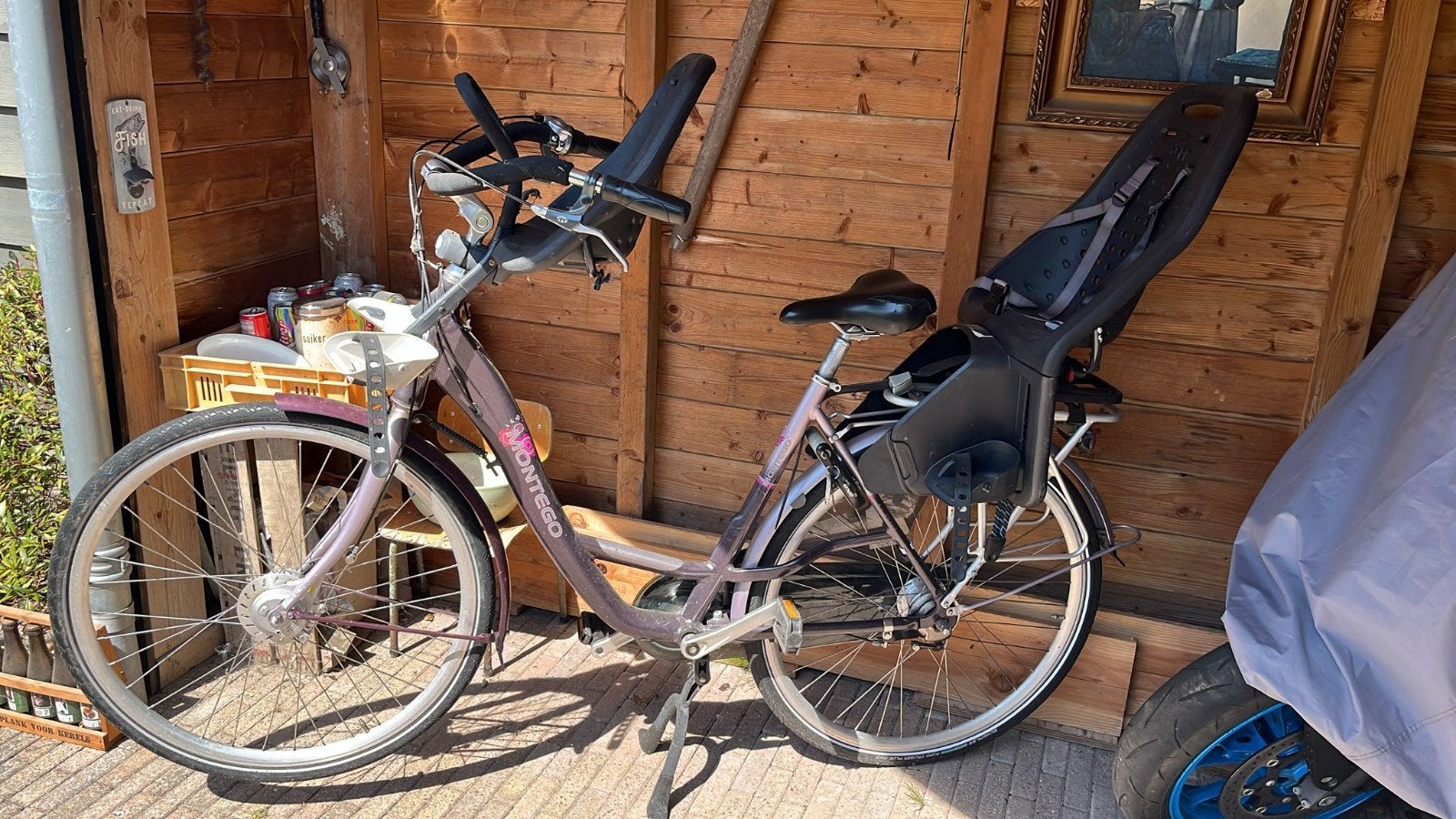 Montego damesfiets met kinderzitjes, Versnellingen, Trommelrem, Ophalen, Overige merken