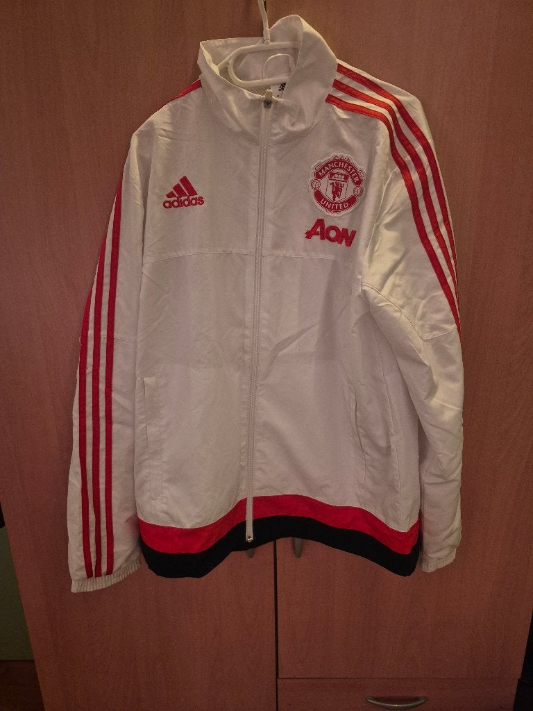 Manchester United Presentation Jacket 2015-2016, Maat 48/50 (M), Wit, Ophalen of Verzenden, Zo goed als nieuw