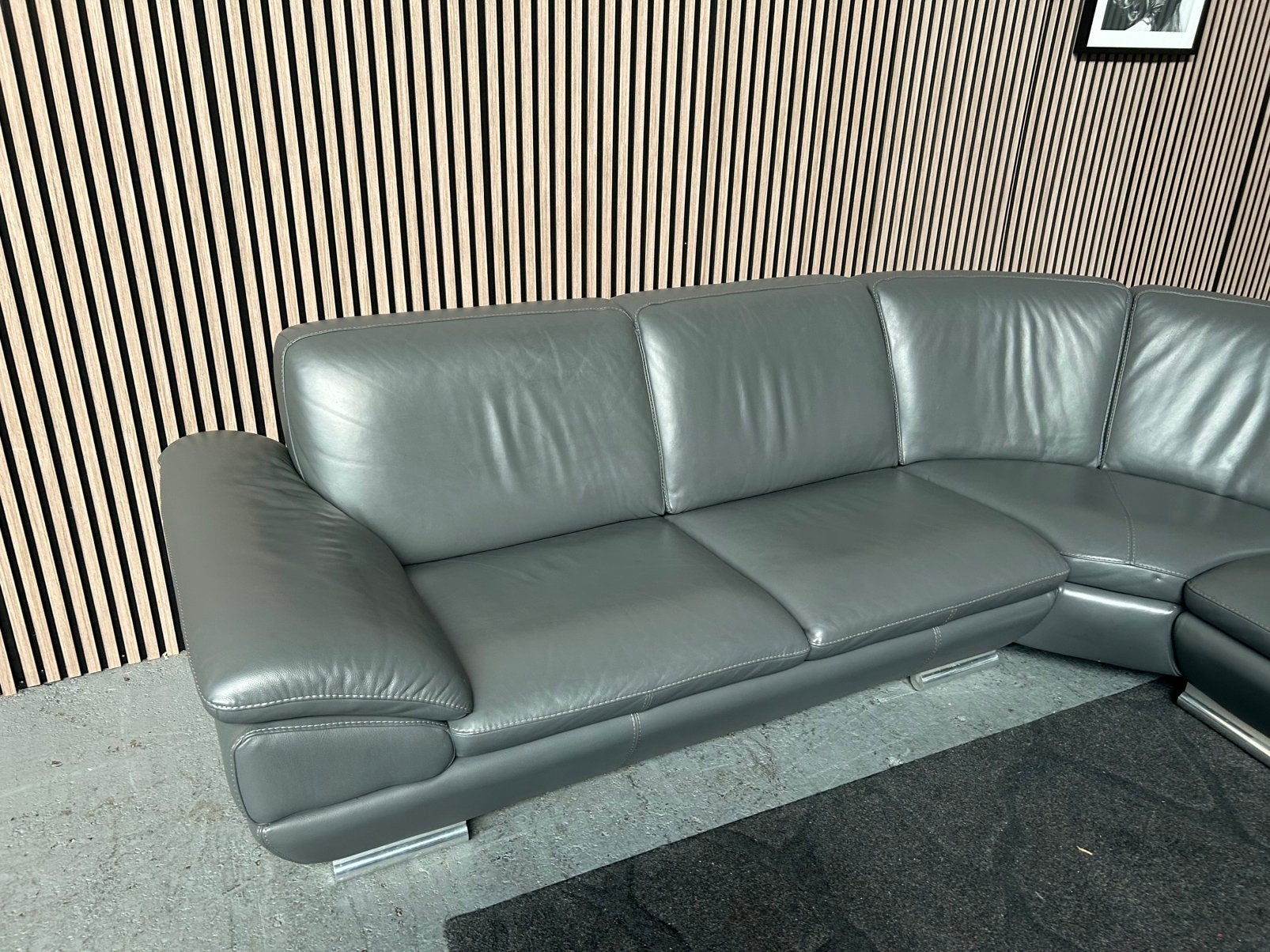 GRATIS LEVERING Calia Italia Hoekbank 280X220 GEREINIGD, Huis en Inrichting, 250 tot 300 cm, Hoekbank, Leer, Ophalen of Verzenden