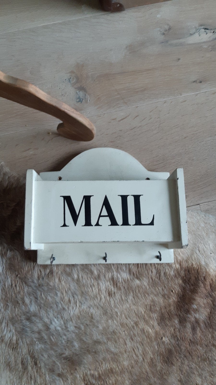 Leuke postbak / sleutelrekje om op te hangen, Hout, Gebruikt, Ophalen of Verzenden, Landelijk