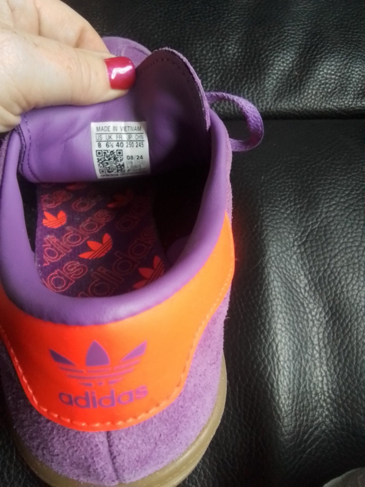 paarse met fel roze sneakers adidas, Ophalen, Overige kleuren, Adidas, Sneakers of Gympen