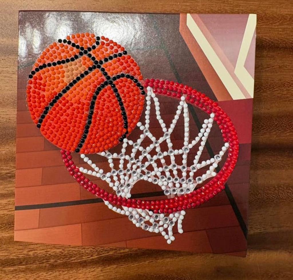 Diamond painting basketbal kaart, Ophalen of Verzenden, Zo goed als nieuw, Overige thema's