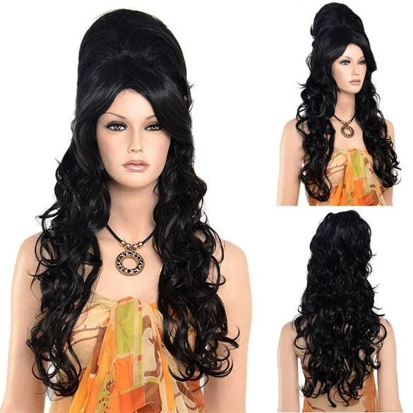 Luxe Amy Winehouse Beehive pruik lang opgestoken haar, Verzenden, Nieuw, Pruik of Haarverlenging