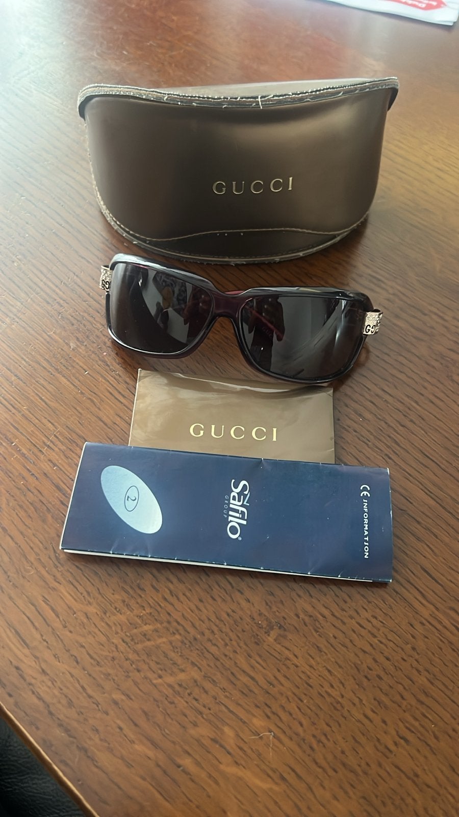 Gucci Zonnebril GG 2984/S - Stijlvol en Authentiek, Overige merken, Zonnebril, Paars, Ophalen of Verzenden