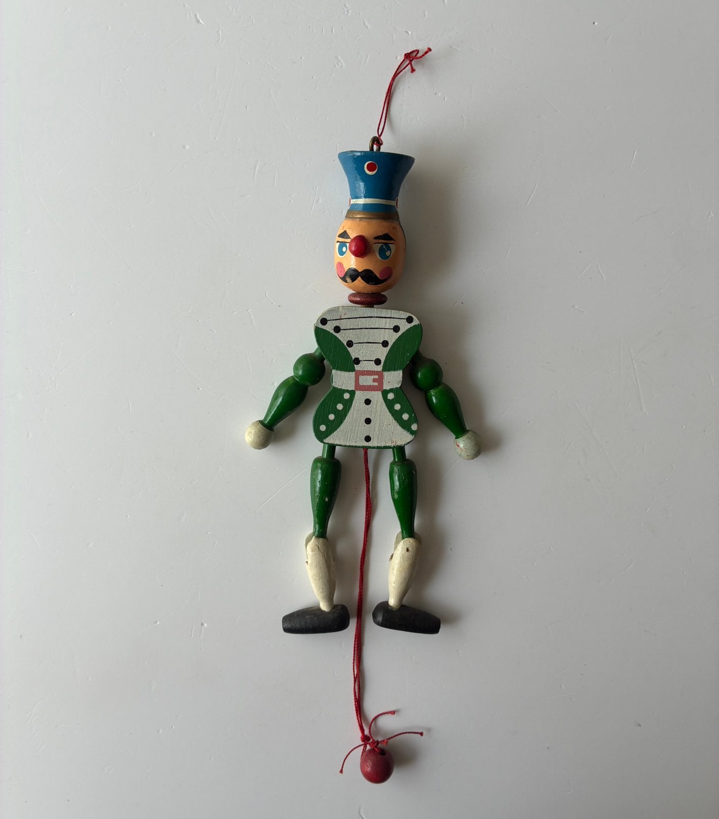 Vintage trekpop soldaat, Gebruikt, Ophalen of Verzenden, Duw- of Trekspeelgoed, Nvt