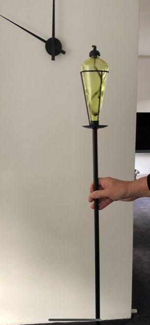 tuinfakkels van metaal en glas, Ophalen, Zo goed als nieuw