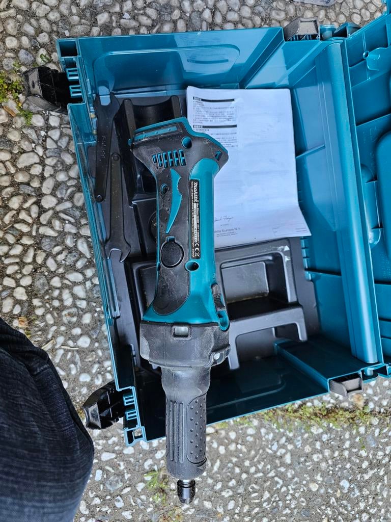 Makita DGDB800 18V Accu Rechte Slijper - Zo goed als nieuw, Ophalen of Verzenden, Zo goed als nieuw