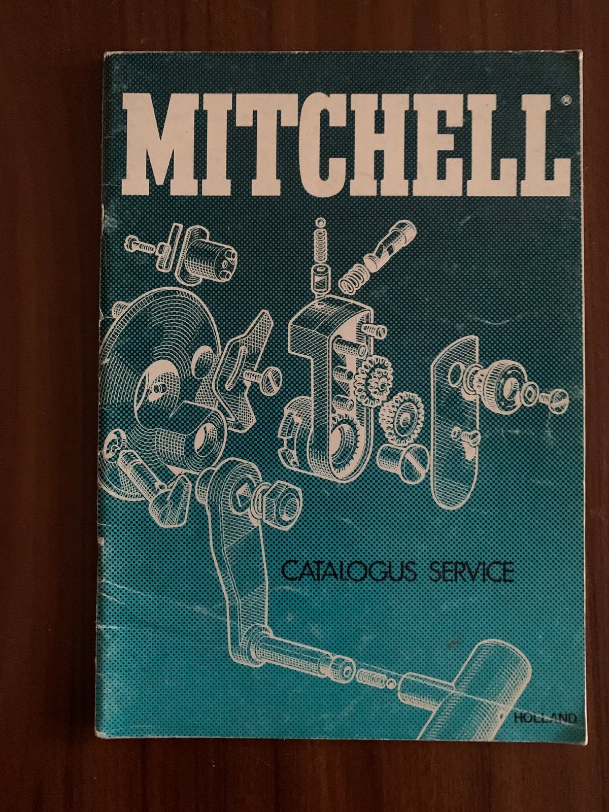 Hengelsport visboeken mitchell catalogus service werpmolen, Ophalen of Verzenden, Zo goed als nieuw