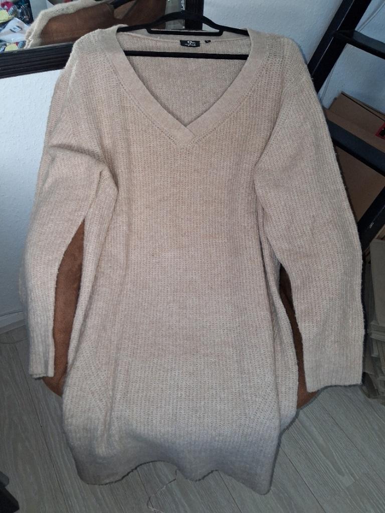 9th avenue jurk trui beige L, Beige, Maat 42/44 (L), Ophalen of Verzenden, Zo goed als nieuw