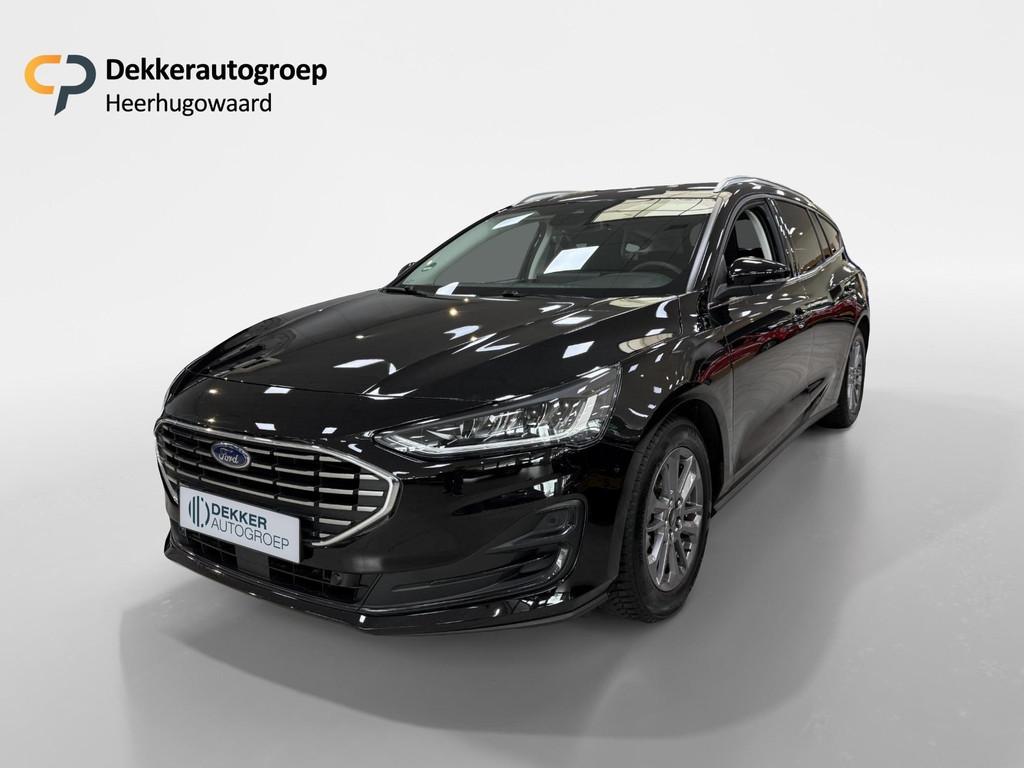 Ford Focus 1.0 EcoBoost Hybrid 125 pk Titanium Wagon SYNC 4, Gebruikt, Lichtsensor, Zwart, Origineel Nederlands