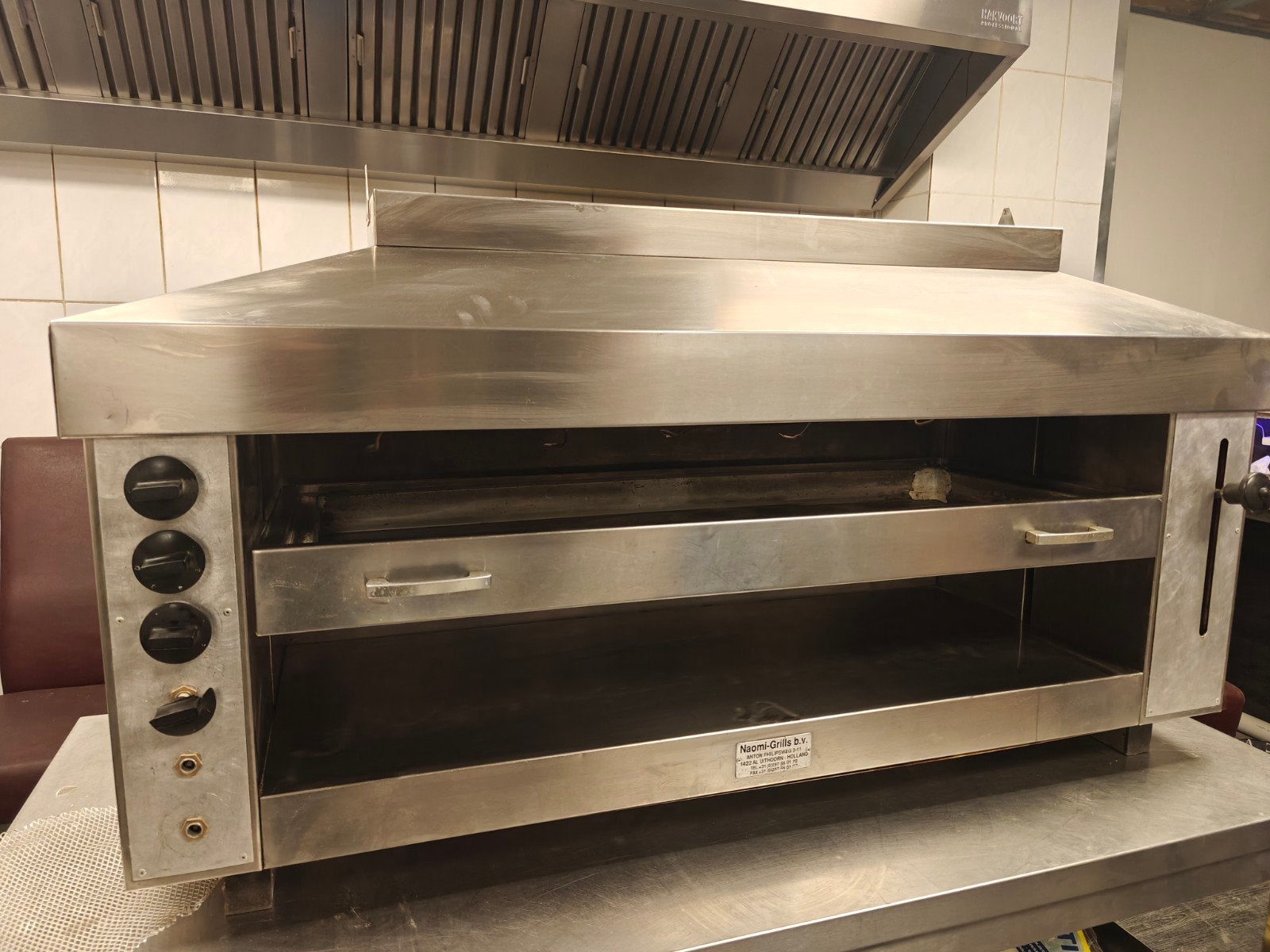 Professionele Naomi-Grills Shoarma/Pita Gasgrill 6-branders, Ophalen, Gebruikt, Fornuis, Frituur en Grillen