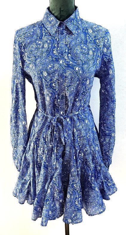Z.G.A.N! Costes flowy dress jurk bloemenprint blauw M, Maat 38/40 (M), Zo goed als nieuw, Costes, Boven de knie