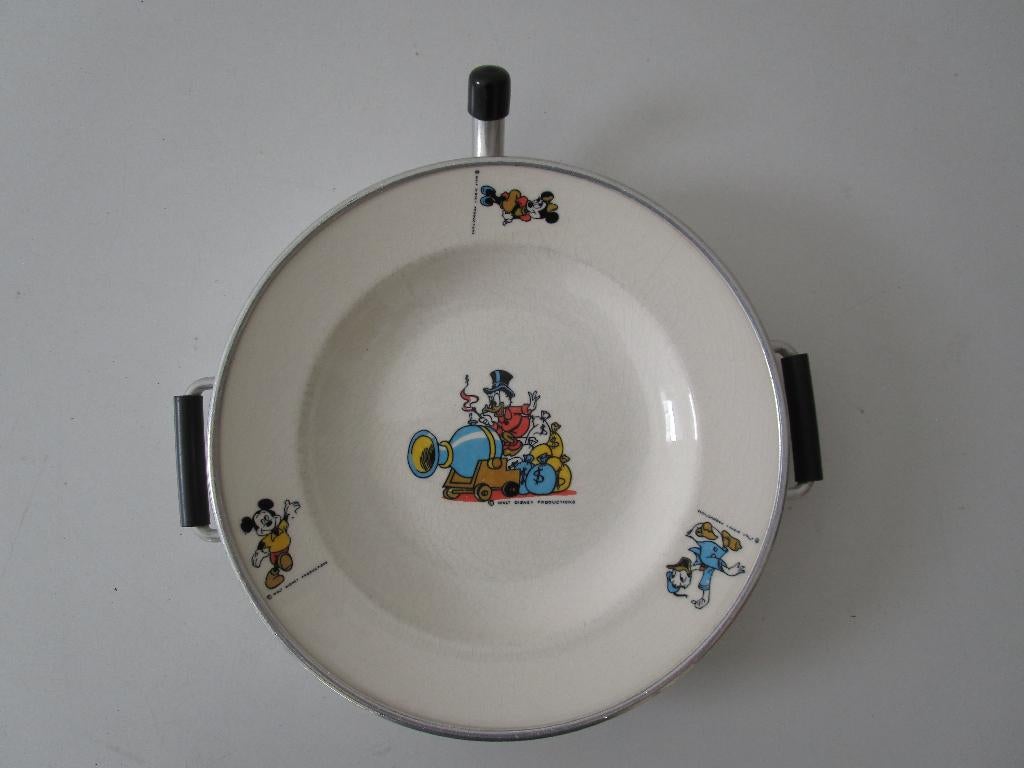 Disney warmhoudbordje. Vintage., Ophalen of Verzenden, Overige figuren, Gebruikt, Servies