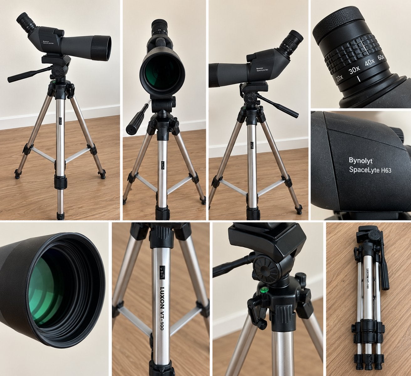 Bynolyt SpaceLyte H63 spotting scope inclusief Luxon VT-100, Audio, Tv en Foto, Ophalen, Lenzentelescoop (refractor), Met statief