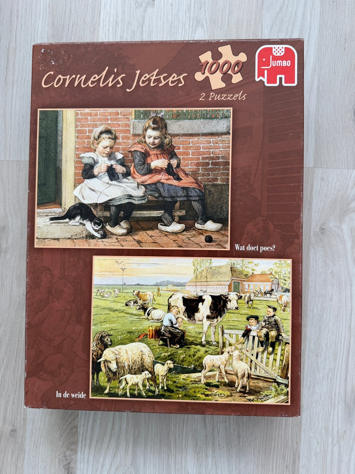 2 puzzels uit grootmoeders tijd! 1000 stukjes, Ophalen of Verzenden, 500 t/m 1500 stukjes, Zo goed als nieuw