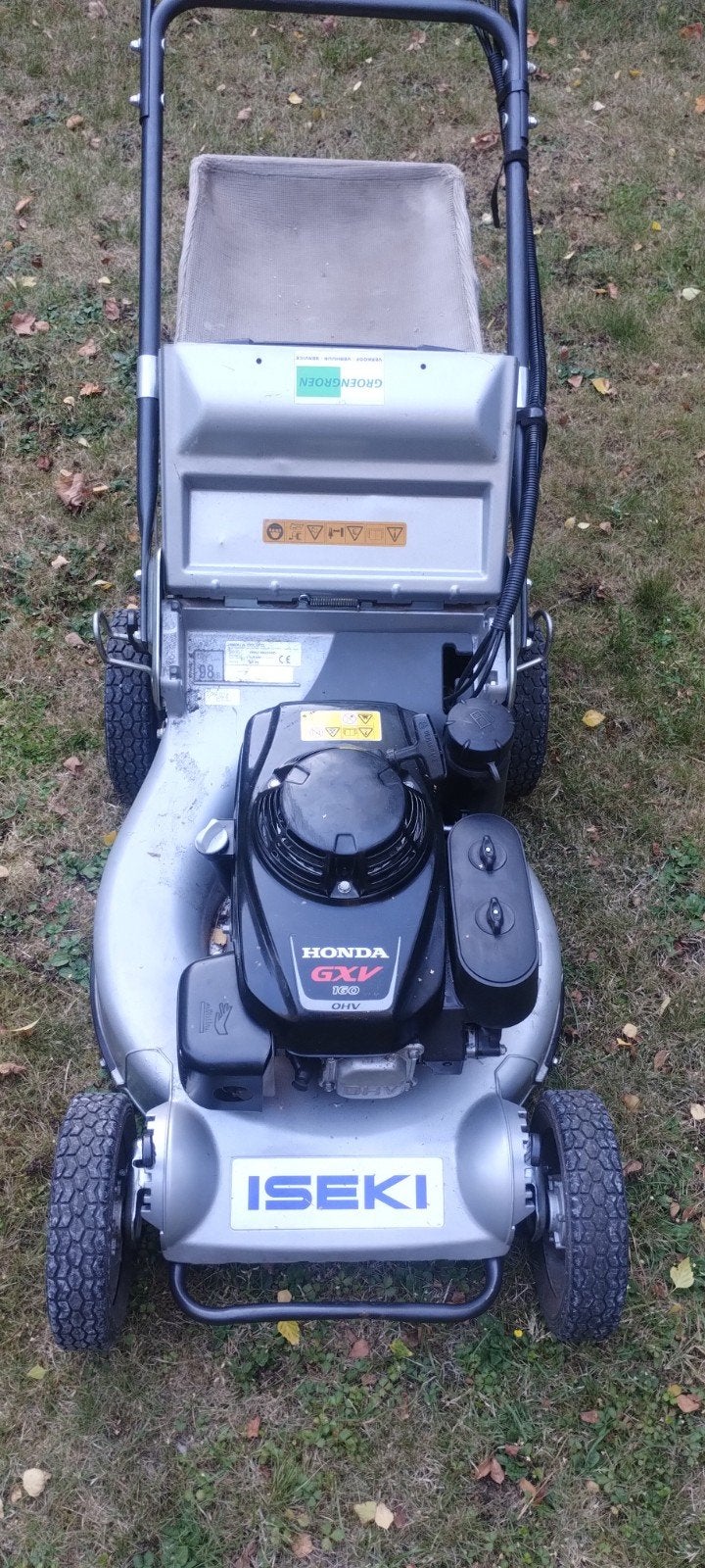 Iseki zelftrekker met mes koppeling, Honda Motor, Tuin en Terras, Grasmaaiers, Ophalen, Cirkelmaaier, Gebruikt, 50 cm of meer