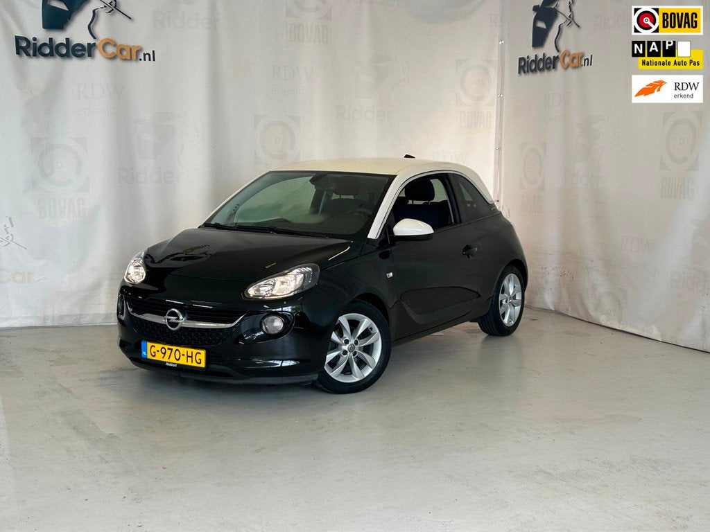 Opel ADAM 1.0 Turbo BlitZ|2E EIG|NAP|STUURVERW|AIRCO|PARK SE, Auto's, Opel, Euro 6, 4 stoelen, Zwart, Origineel Nederlands