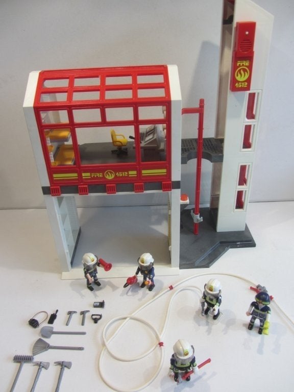 Playmobil Brandweerkazerne met sirene –, Ophalen of Verzenden, Gebruikt, Losse onderdelen