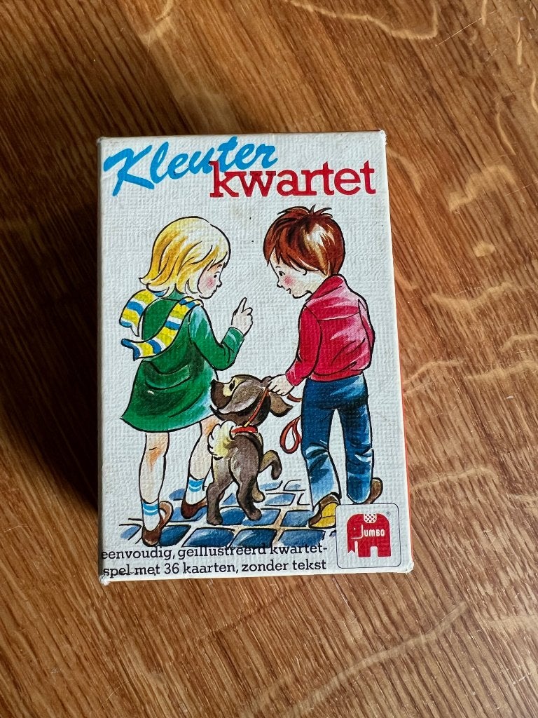 Vintage Kleuter kwartet Jumbo - compleet, Ophalen of Verzenden, Gebruikt, Kwartet(ten)
