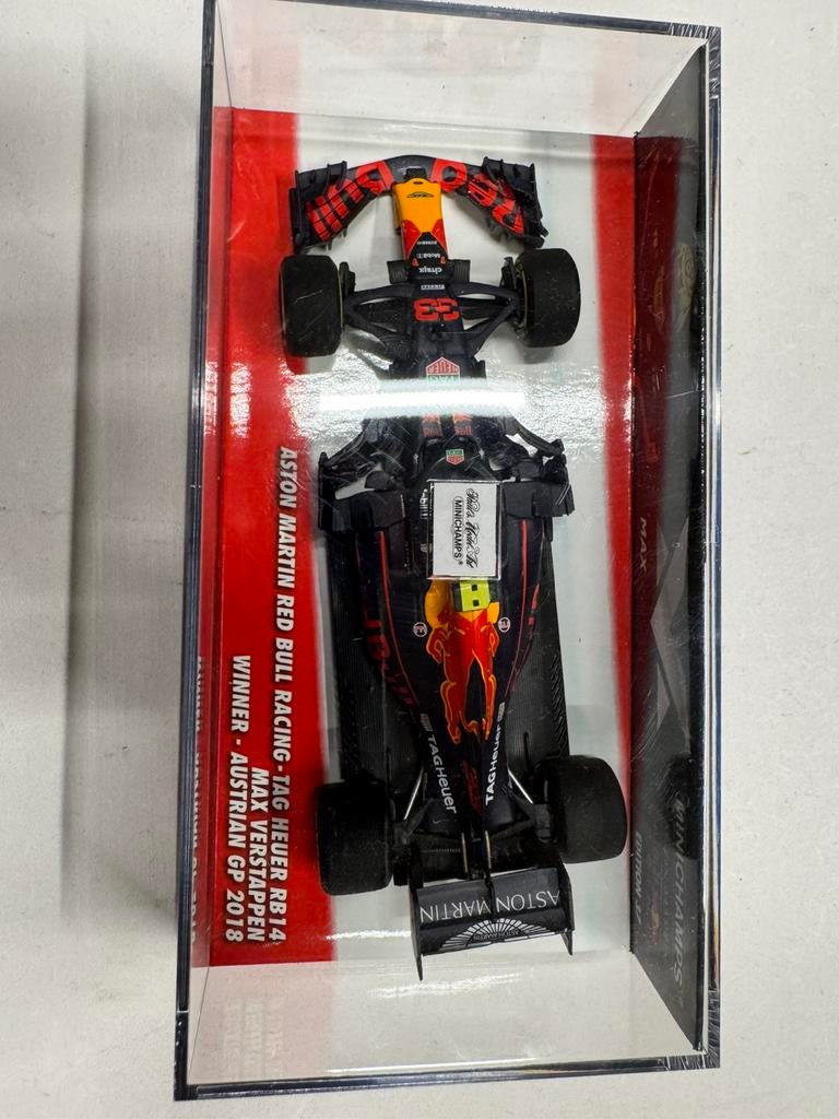 Max Verstappen 1:43 RB14 Editie 37, Ophalen of Verzenden, Zo goed als nieuw, Auto, Overige merken