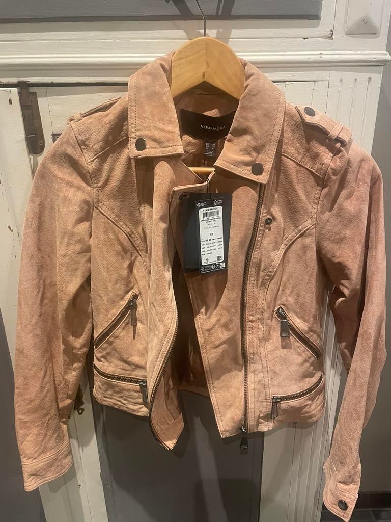 Suede jasje oud roze vera moda xs, Nieuw, Ophalen of Verzenden, Jasje, Roze