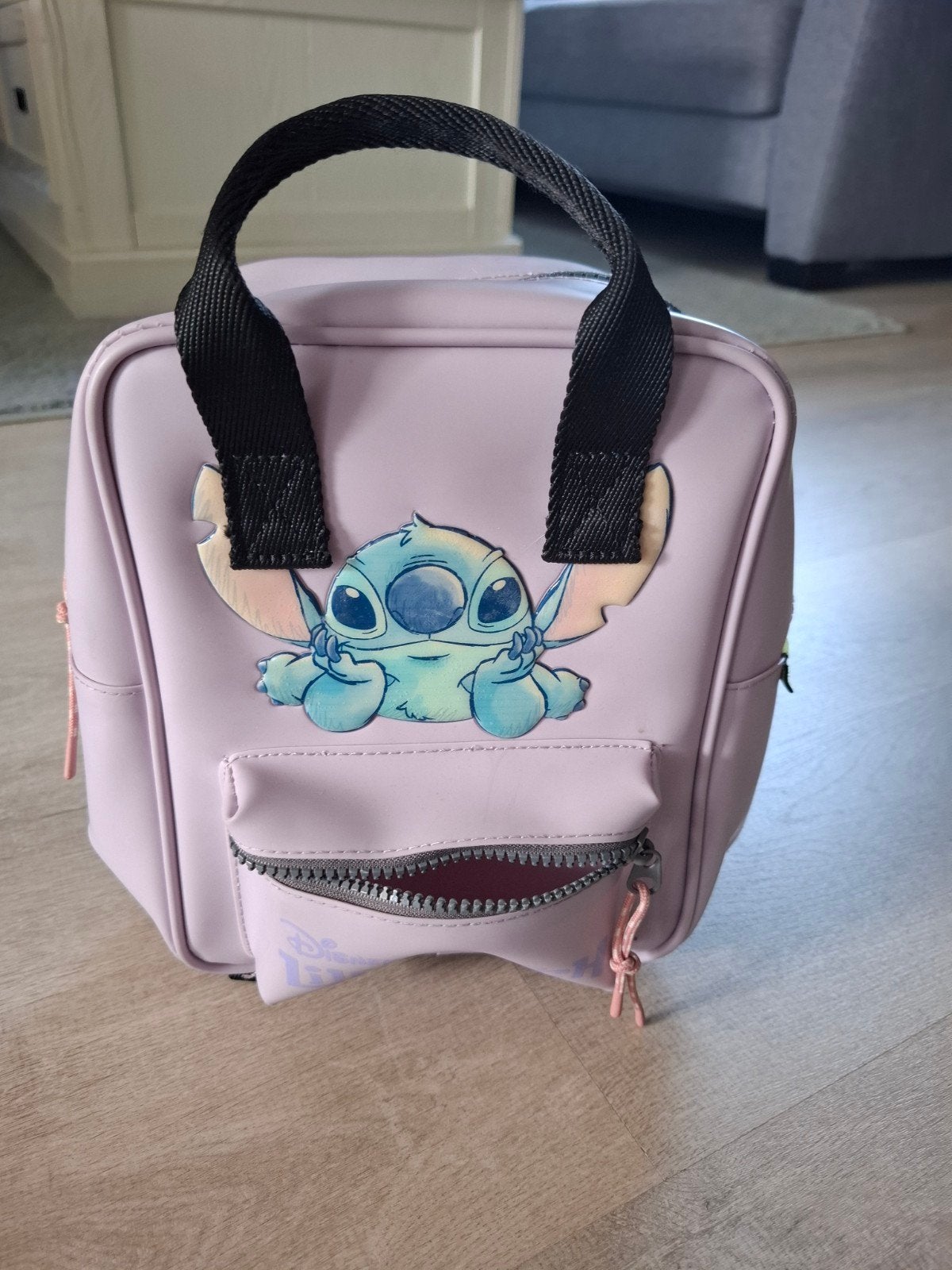 Zara minirugzak in het paars met Stitch-afbeelding, Ophalen of Verzenden, Zo goed als nieuw, Overige merken