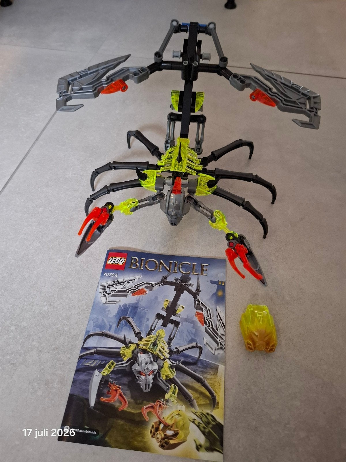 Lego Bionicle 70794 Skull Scorpio, Ophalen of Verzenden, Zo goed als nieuw