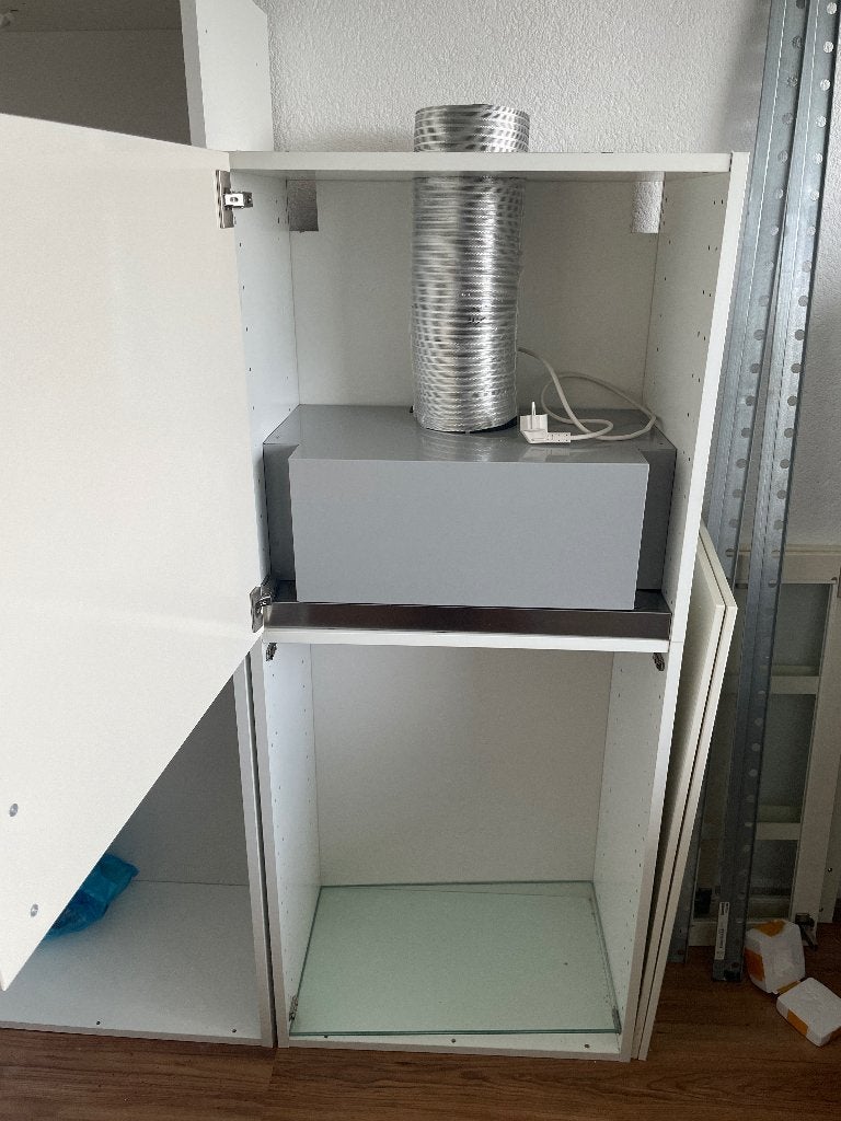 IKEA underverk afzuigkap, Ophalen, Wandschouwkap, Zo goed als nieuw, Inbouw