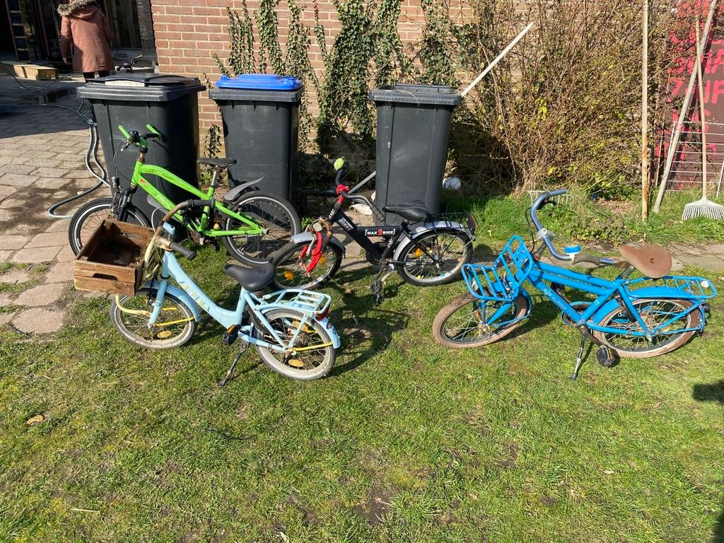 4 kinderfietsen loop/sloop, Ophalen, Minder dan 10 versnellingen, Minder dan 49 cm, Zo goed als nieuw