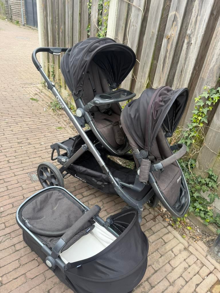 Joovy Qool Duo kinderwagen voor 3 kids + accessoires, Gebruikt, Duowagen, Combiwagen, Ophalen