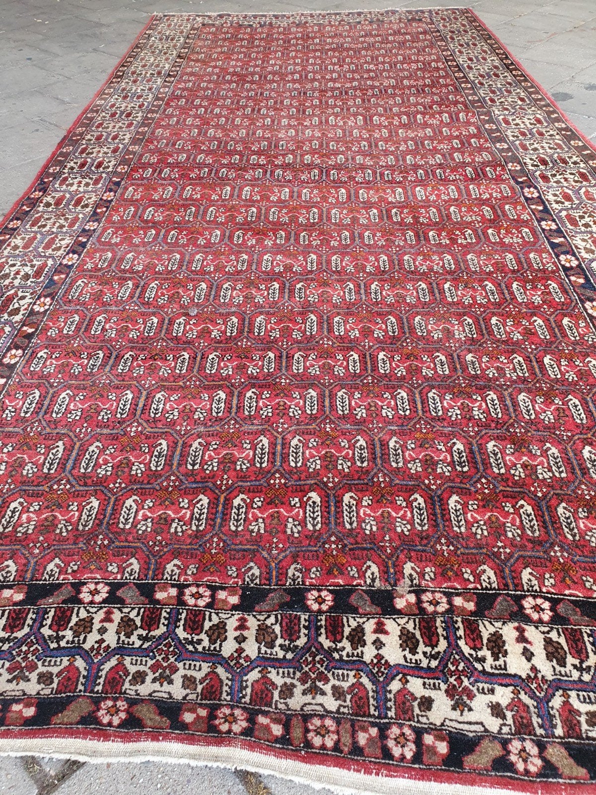 Perzisch tapijt 350x165 cm., Gebruikt, Blauw, 150 tot 200 cm, 200 cm of meer