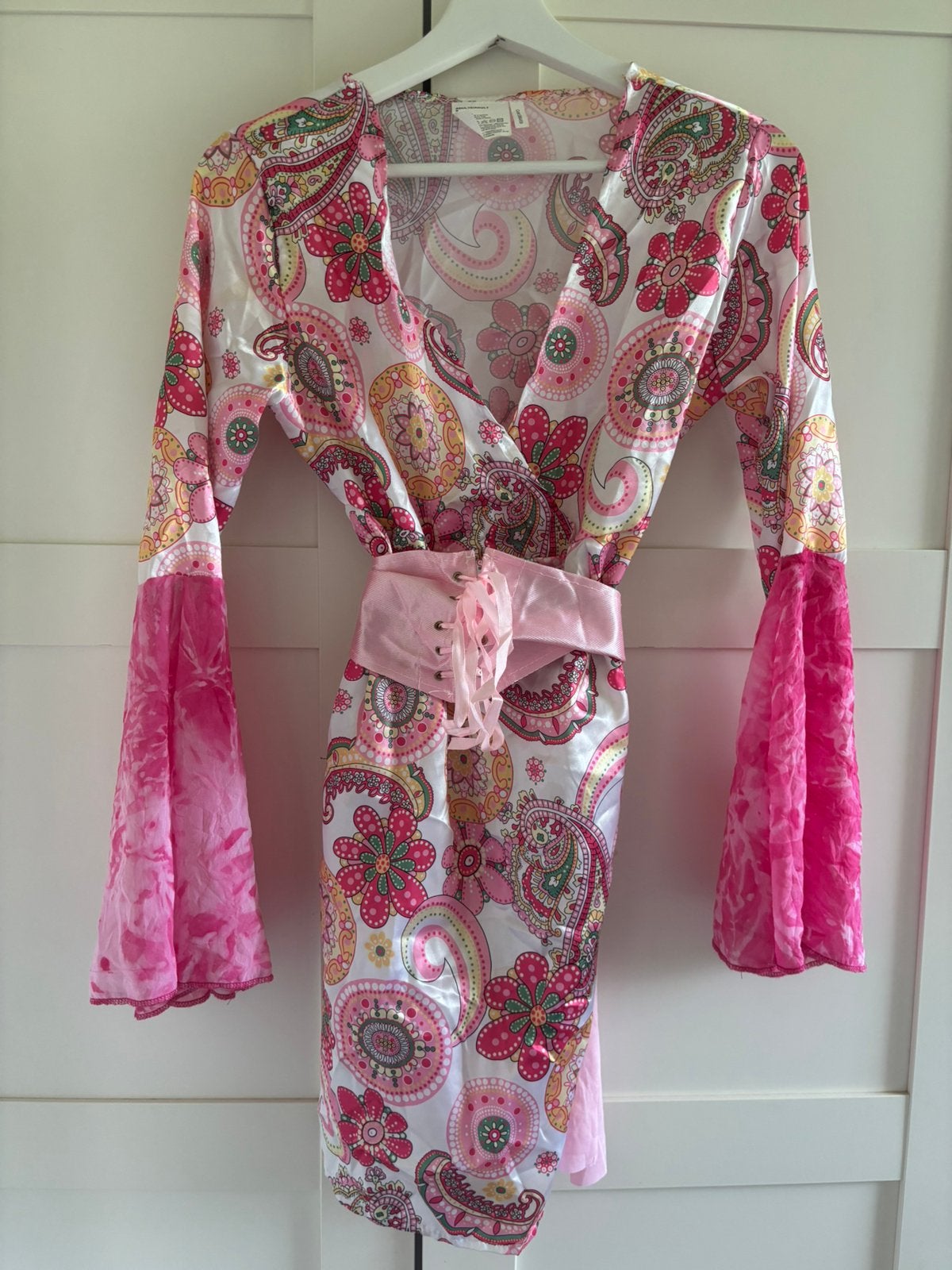 hippie jurkje met corset maat S, Carnaval, Ophalen of Verzenden, Zo goed als nieuw, Kleding
