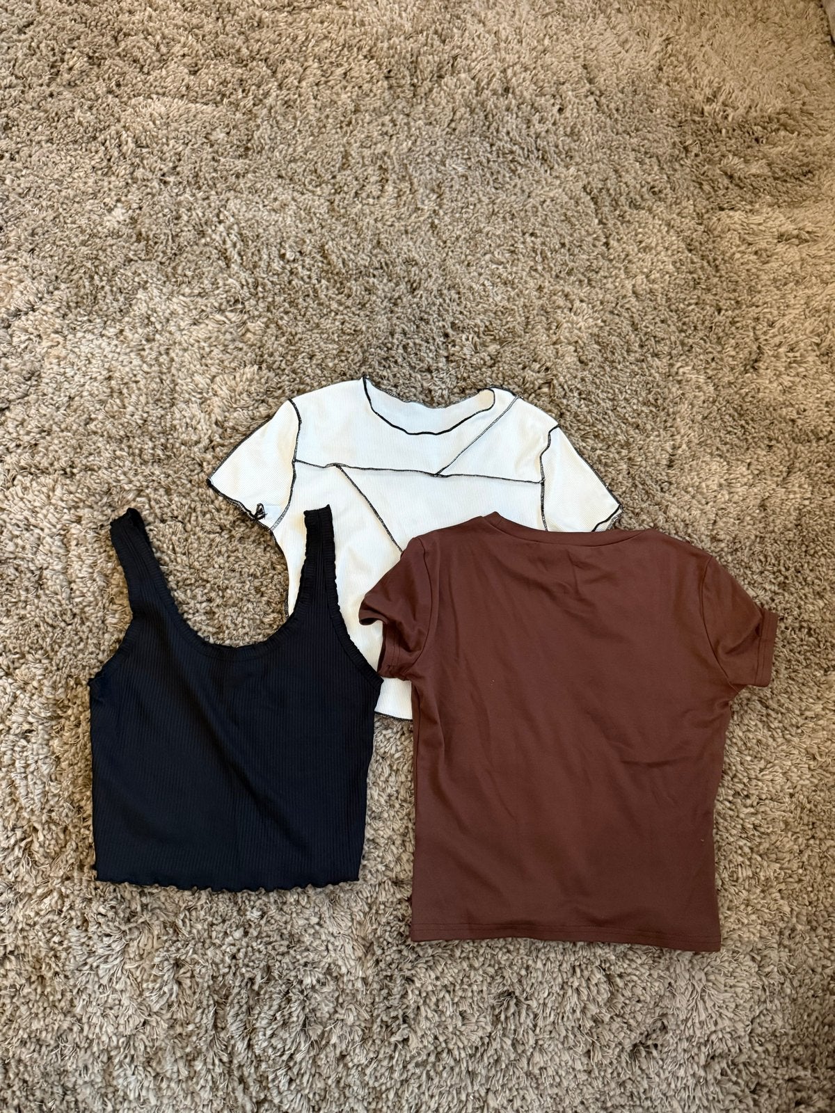 Bundel van 3 tops: Bershka en SHEIN (Maat S), Kleding | Dames, Tops, Gedragen, Meerkleurig, Verzenden, Maat 36 (S)
