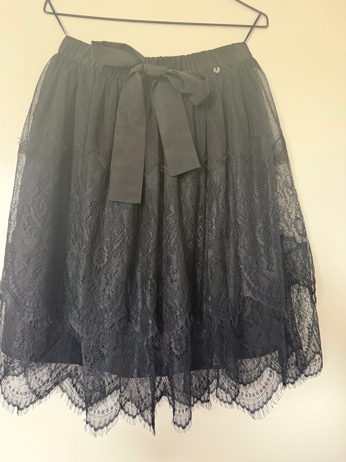 Twinset Kanten Damesrok Zwart Maat M/L, Maat 38/40 (M), Zwart, Ophalen of Verzenden, Knielengte