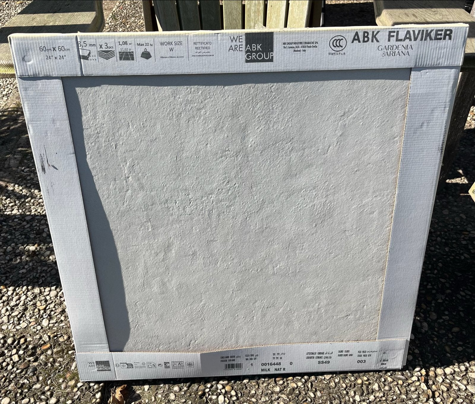 3,24 m² Flaviker Milk Nat R 60x60cm Keramische Vloertegels, Ophalen, 60 cm of meer, 40 tot 60 cm, Keramiek