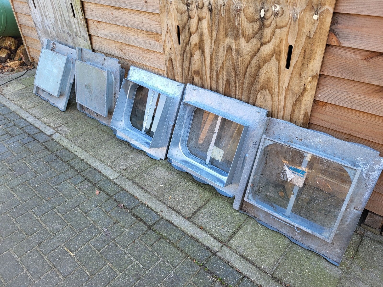 Set van 5 gebruikte dakramen, Gebruikt, Minder dan 80 cm, Minder dan 80 cm, Ophalen of Verzenden