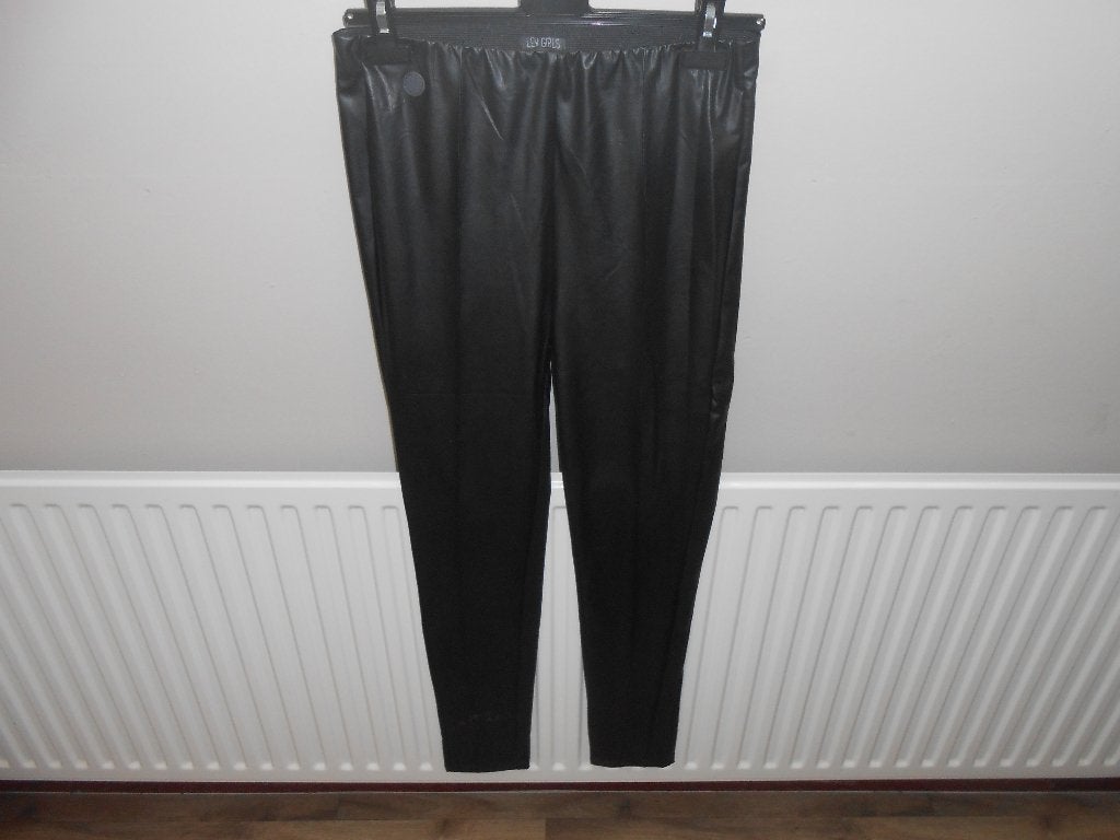 Zwarte leather look legging maat S van Levv, Legging, Maat 36/38 (S), Zwart, Levv