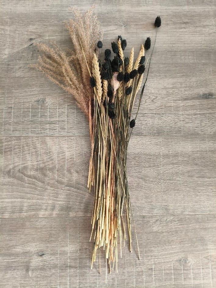 Boeketje gemengde droogbloemen ( Leen Bakker ), Binnen, Gebruikt, 45 cm, Ophalen of Verzenden