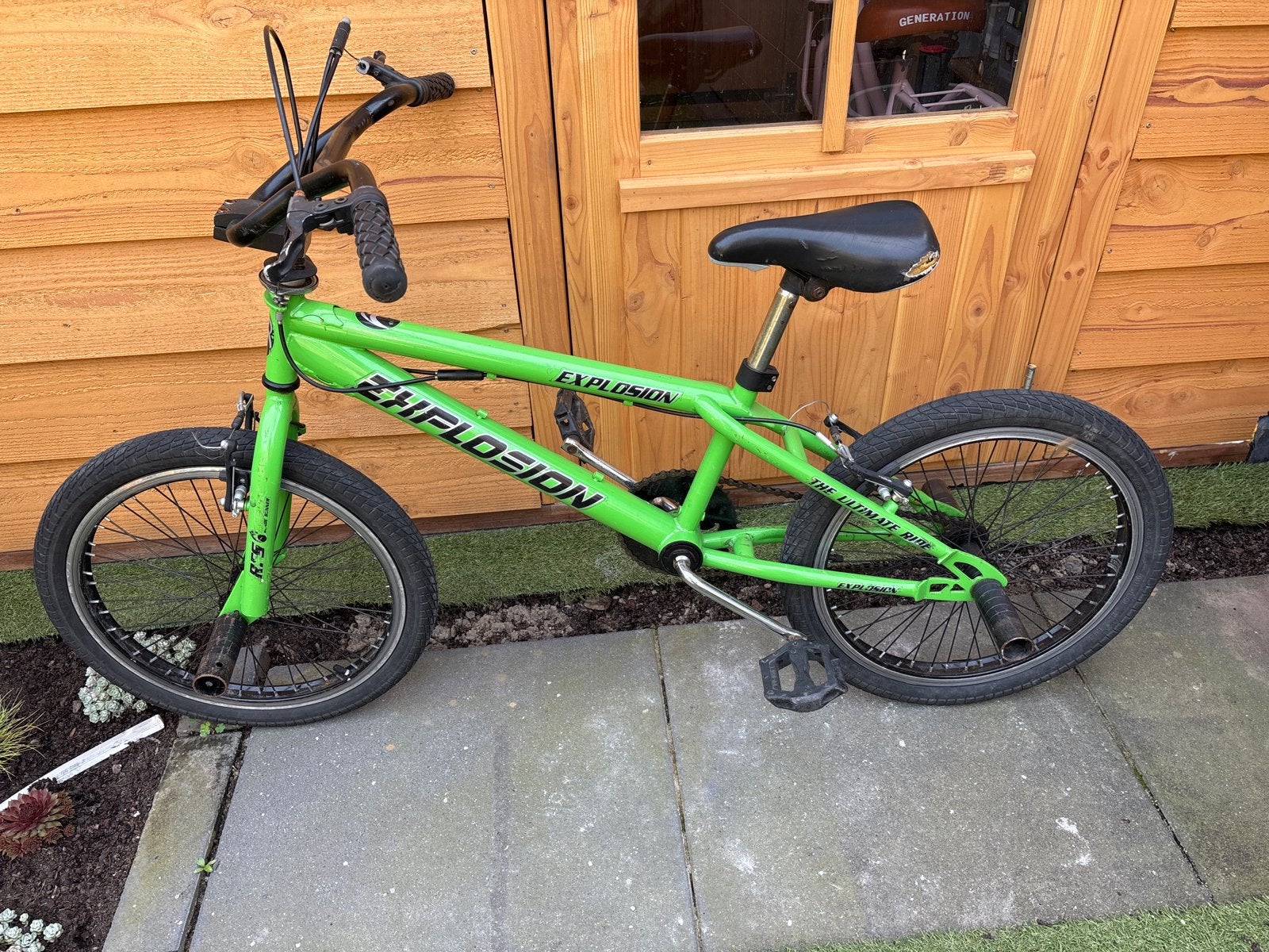 Groene BMX 20 inch, Ophalen, Gebruikt, Staal, Velgrem