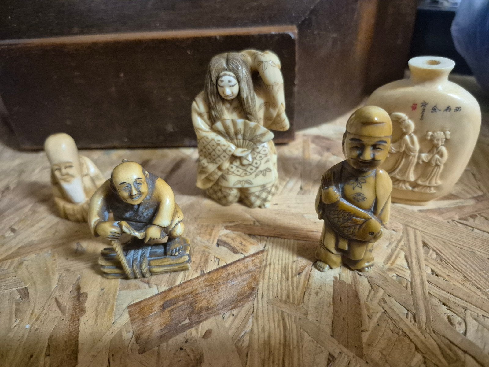 Japanse  chinees antieke beeldjes, Ophalen of Verzenden