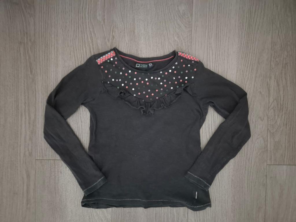 Tumble n dry longsleeve grijs roze pailletten mt 134/140, Kinderen en Baby's, Kinderkleding | Maat 134, Ophalen of Verzenden, Zo goed als nieuw