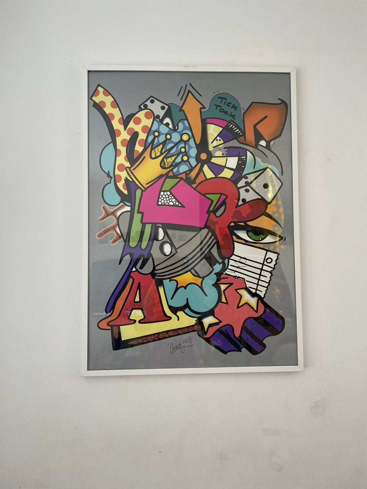 Vintage ikea street art poster met lijst, Ophalen, Foto of Poster, Minder dan 50 cm
